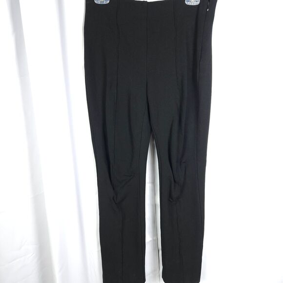 Chico's Sz 0 Womens 4 Black Lindy Side Zip Business Elastic Casual Pants - Picture 1 of 8